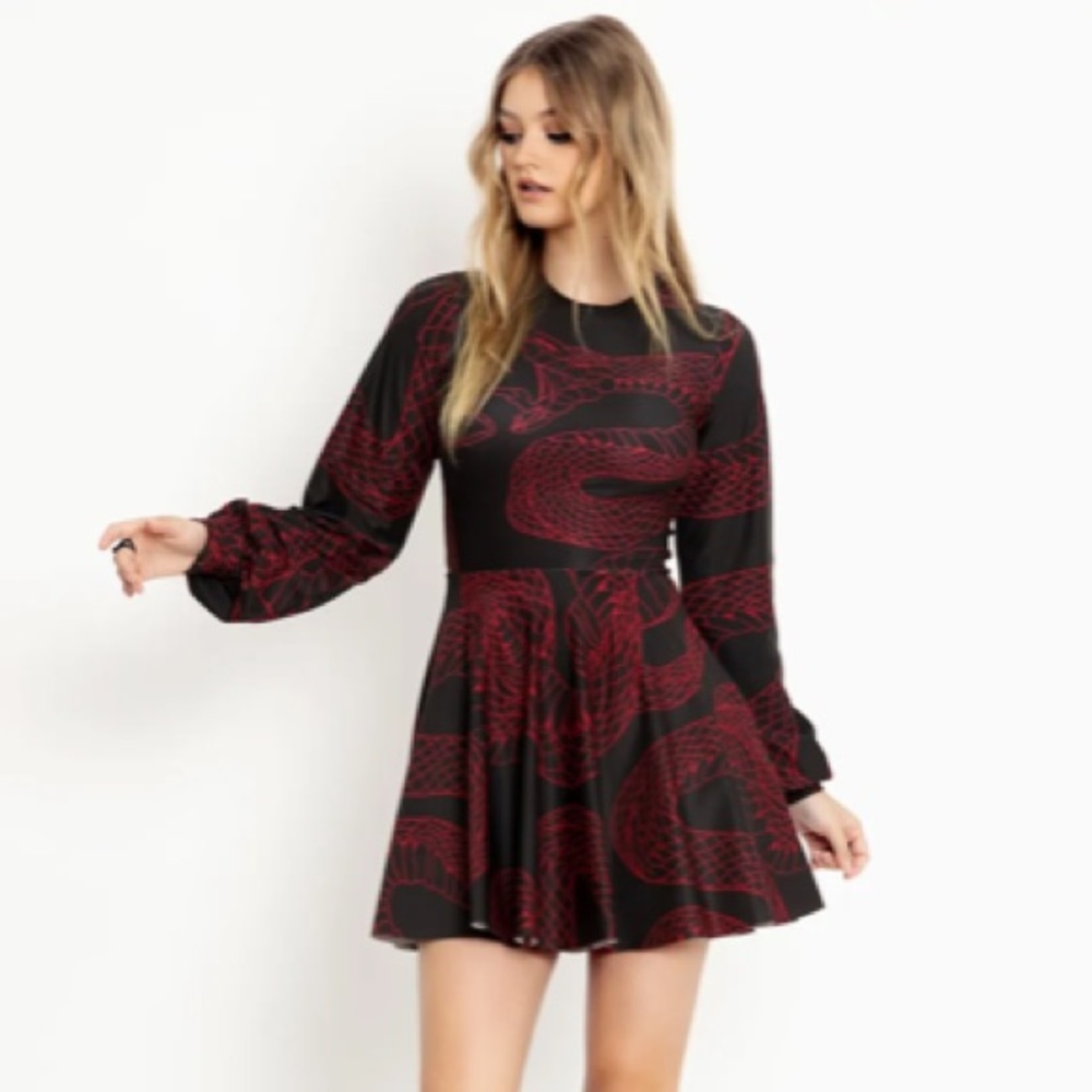 Blackmilk Venomous Bishop Skater Dress Sz Small